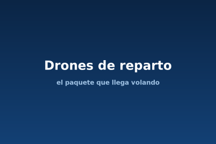 Drones de reparto entregando paquetes por el aire