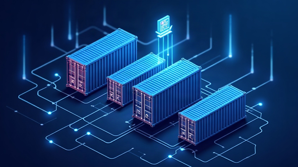 Ilustración de tecnología de contenedores