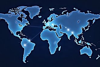 Ilustración del sistema DNS con servidores jerárquicos y resolución de nombres