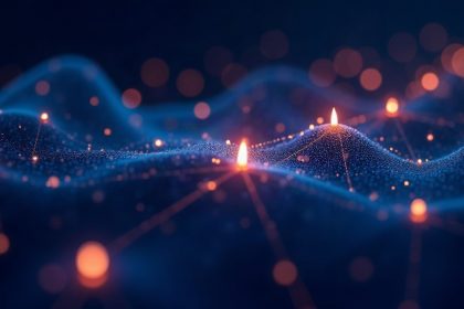 Ilustración de blockchain y cadena de bloques