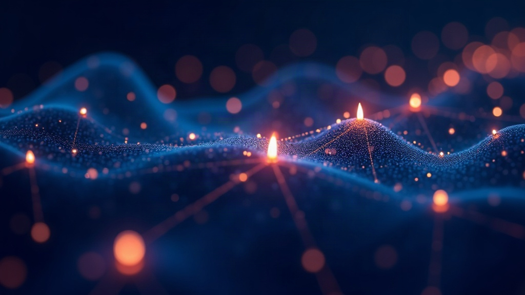 Ilustración de blockchain y cadena de bloques