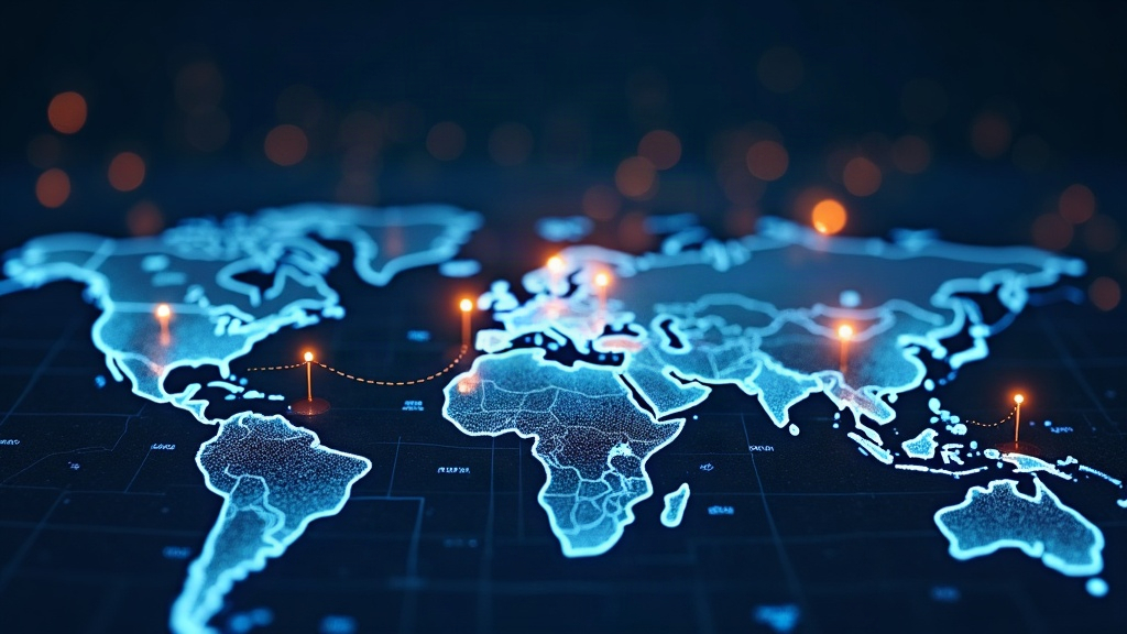 Ilustración de GPS y navegación por satélite