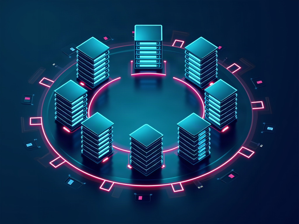 Cluster distribuido con nodos en un anillo de hash consistente