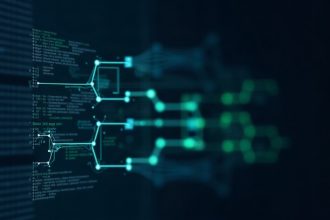 Ilustración de un árbol B, estructura de índice de base de datos