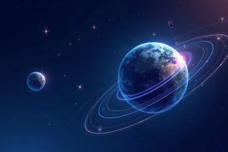 Constelación de satélites GPS orbitando la Tierra