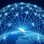 Constelacion de satelites de internet en orbita terrestre baja con enlaces laser